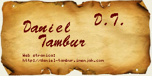 Daniel Tambur vizit kartica